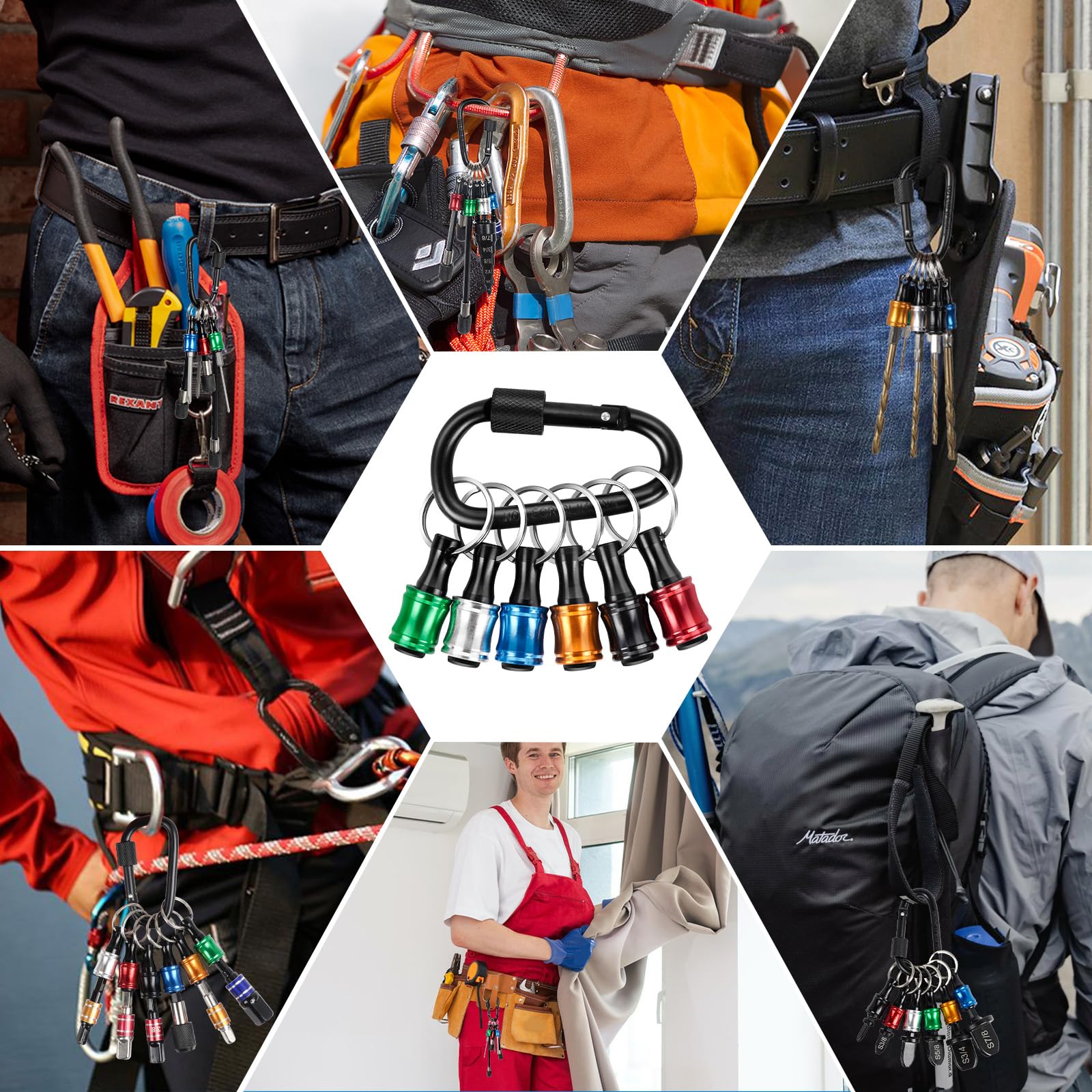 3 Set Bit Holders 1/4 inch Hex Shank Screwdriver Bits Holder Extension Bar Keychain Screw Adapter Drill Change Hand-held Screwdrivers Drill Bits Holder Portable Tools & Home Improvement Gift