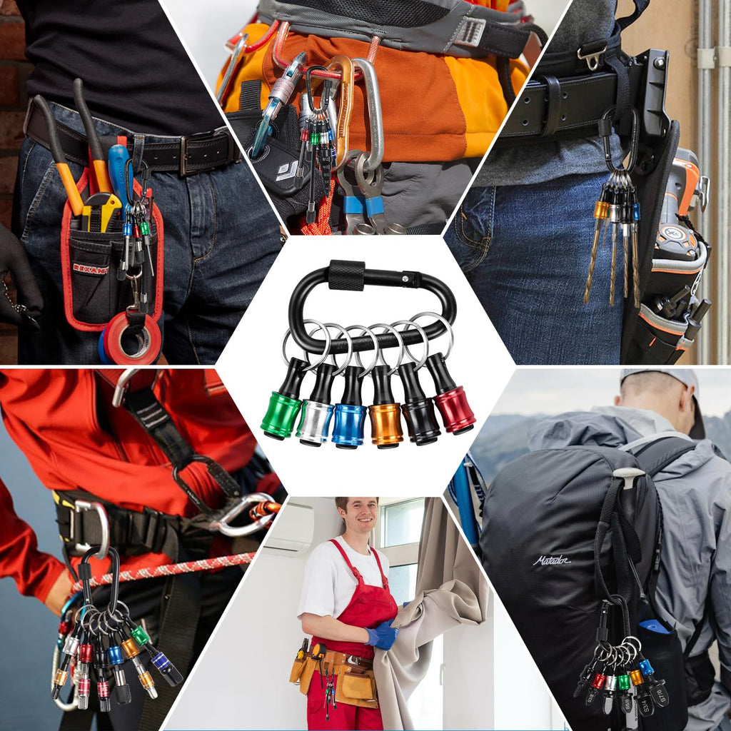 3 Set Bit Holders 1/4 inch Hex Shank Screwdriver Bits Holder Extension Bar Keychain Screw Adapter Drill Change Hand-held Screwdrivers Drill Bits Holder Portable Tools & Home Improvement Gift